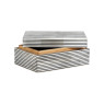Caja decorativa de rayas