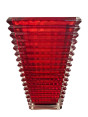 Florero de cristal  rojo grande