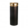 Florero negro con bronce grande