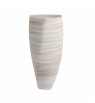 Jarrón 3D grande beige con blanco