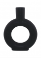 Jarrón de ceramica color negro.