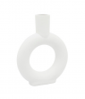 Jarrón de ceramica color blanco.