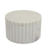 Caja blanca de mármol circular