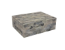 Caja de madera gris grande