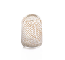 Florero de lineas corto beige