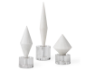 Set de tres esculturas de picos blancos