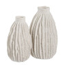 Set de jarrones beige con textura