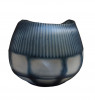 Bowl de vidrio con diseño azul 