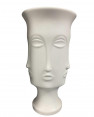 Florero de caras blanco