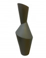 Florero geométrico grande gris 