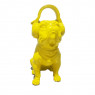 Perro con audífonos amarillo 
