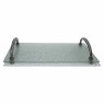 Charola rectangular de vidrio ice
