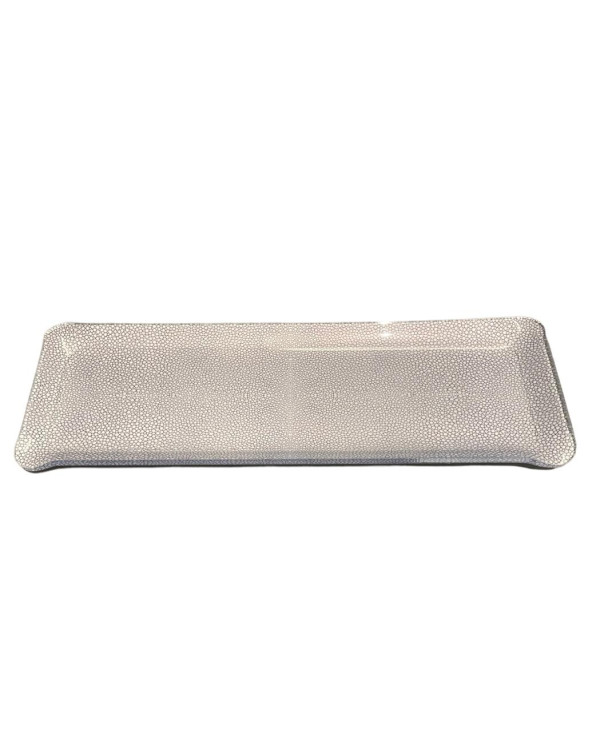 Charola de acrílico rectangular azul mantarraya