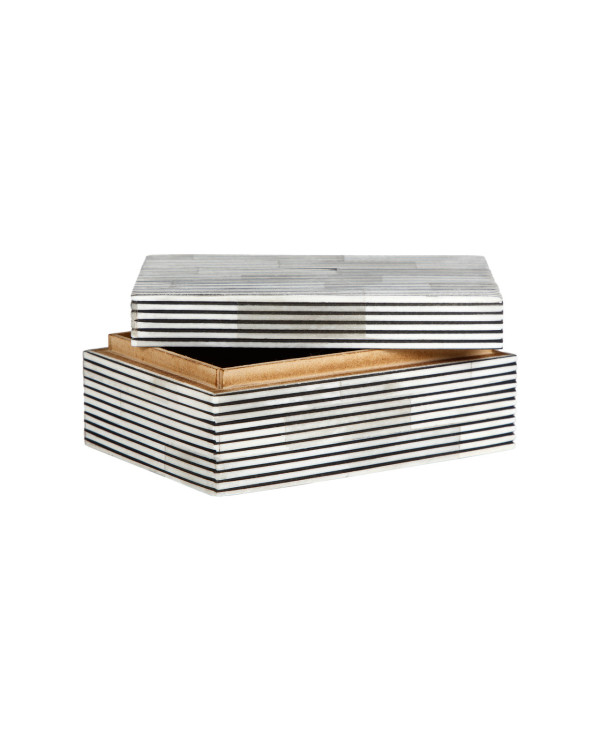 Caja decorativa de rayas