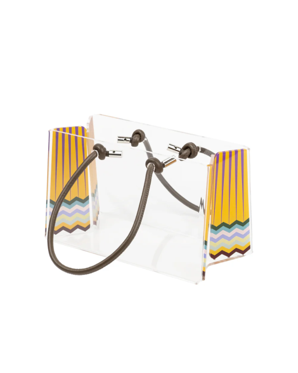 Shopping bag amarilla de acrílico chica 