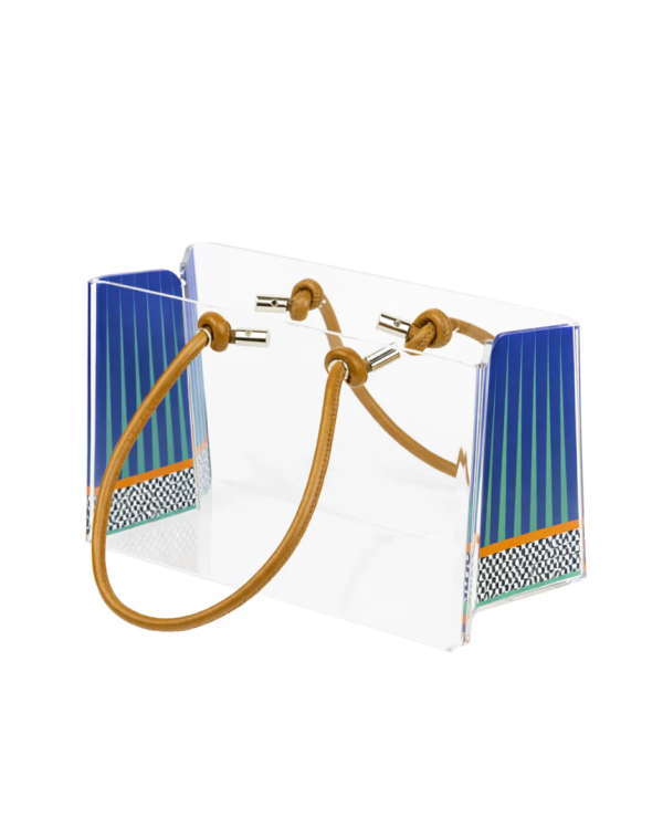 Shopping bag azul de acrílico chica 