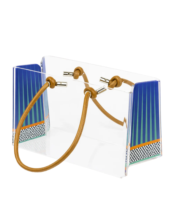 Shopping bag azul de acrílico grande 