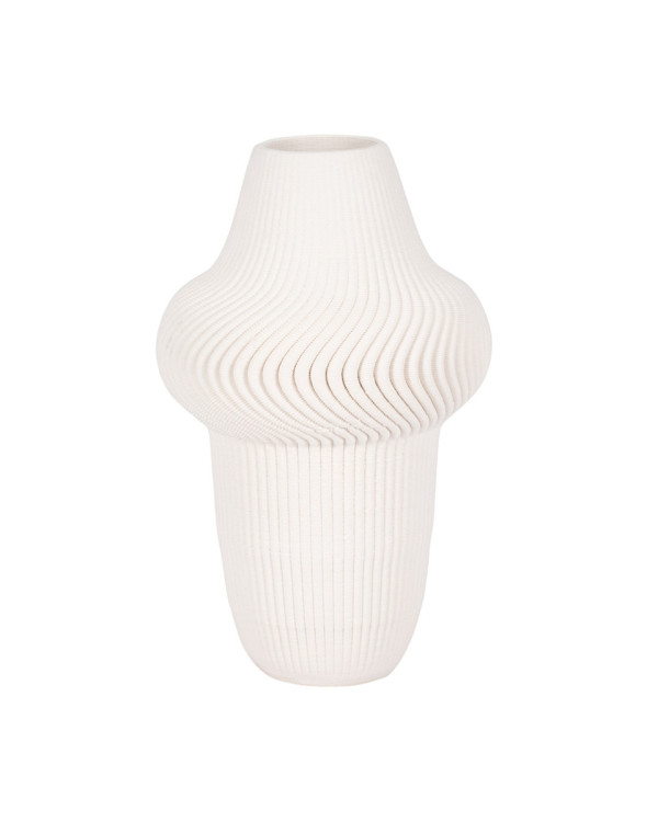 Florero blanco con lineas