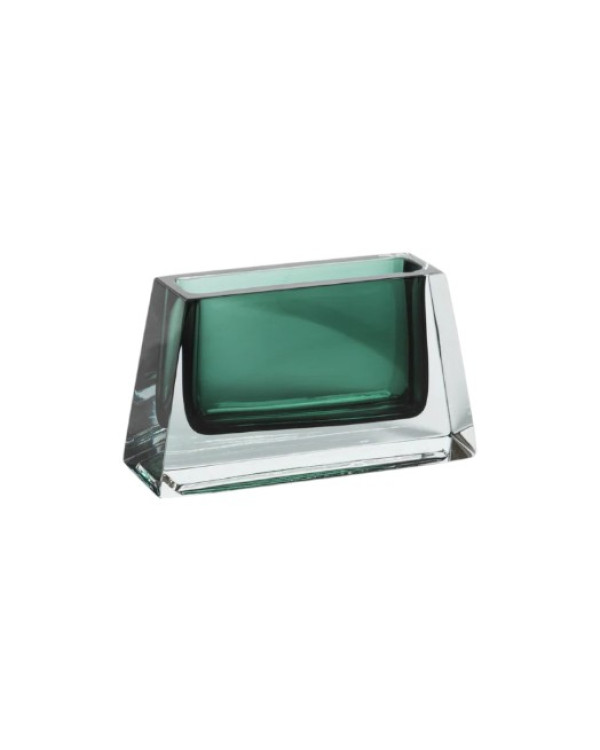 Florero rectangular verde