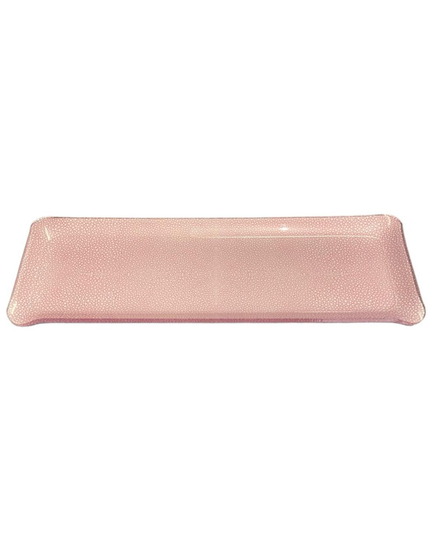 Charola de acrílico rectangular rosa mantarraya