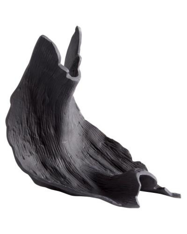 Escultura de hoja negra