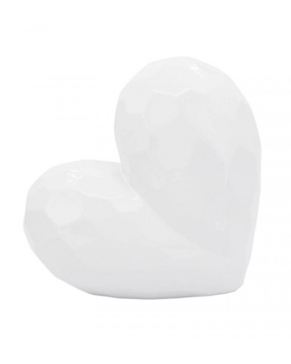 Corazón blanco de cerámica.
