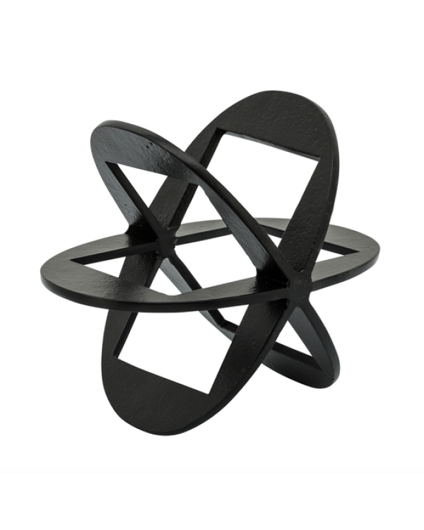 Escultura de orbita color negro.