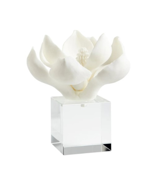 Magnolia con base de cristal.