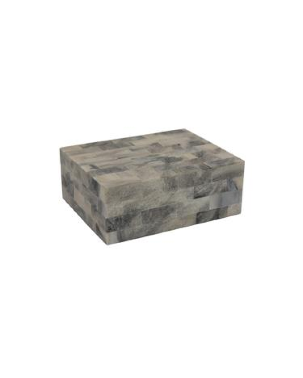 Caja de madera gris