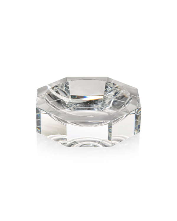 Cuenco octagonal transparente