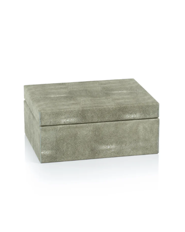 Caja de vinipiel gris chica