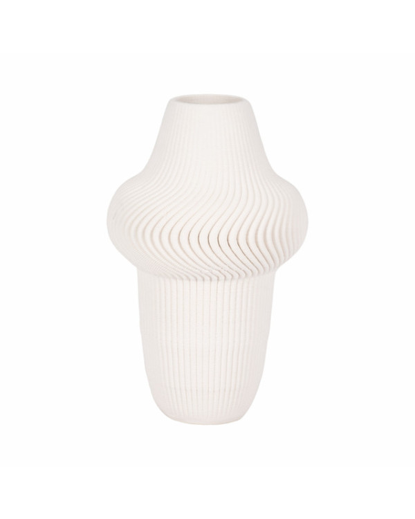 Florero blanco con lineas