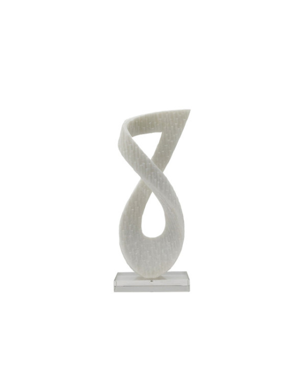 Escultura entrelazada blanca
