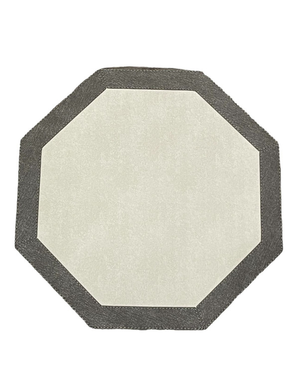 Set de manteles beige hexagonal