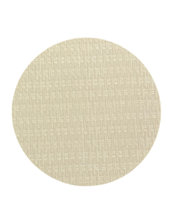 Set de manteles beige redondo