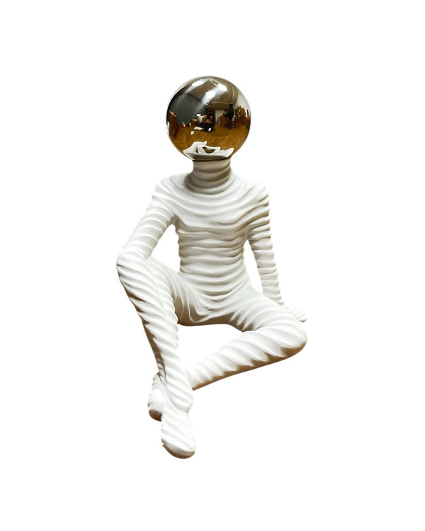 Astronauta blanco con plateado 