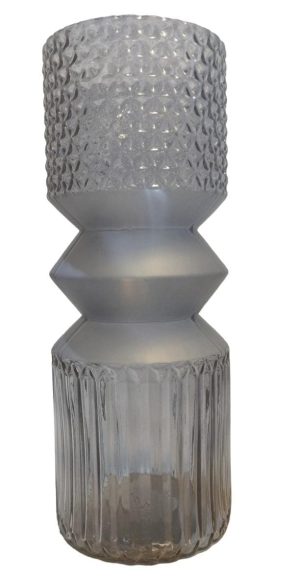 Florero moderno gris grande