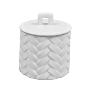 Caja blanca tejida