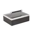 Caja de mantarraya negra con tapa de acrílico