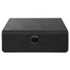 Caja negra de vinipiel con botón