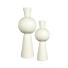 Set de dos floreros blancos Charlotte