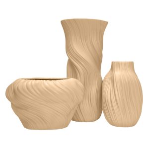 Alternative view of Jarrón mediano beige