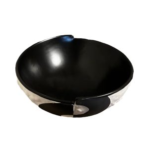 Alternative view of Bowl blanco con diseño negro