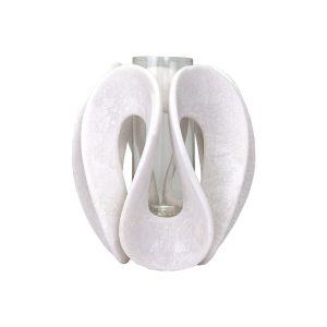 Alternative view of Florero de ondas blanco