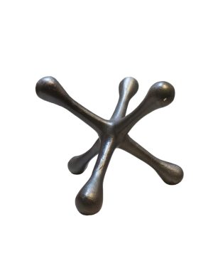 Matatena de metal plateada