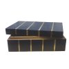 Caja de madera azul con dorado