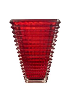 Florero de cristal rojo mediano