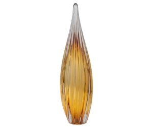 Escultura de vidrio amarillo chico