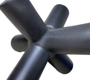 Alternative view of Matatena negra de ceramica.