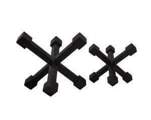 Set de dos taches de metal negro